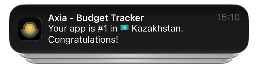 Ortus notification - an app is #1 in Kazakhstan